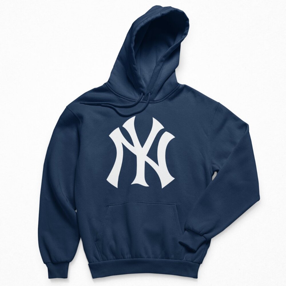 NEW York Yankees NY Team Color Pop Logo Fleece Pullover Hoodie NAVY